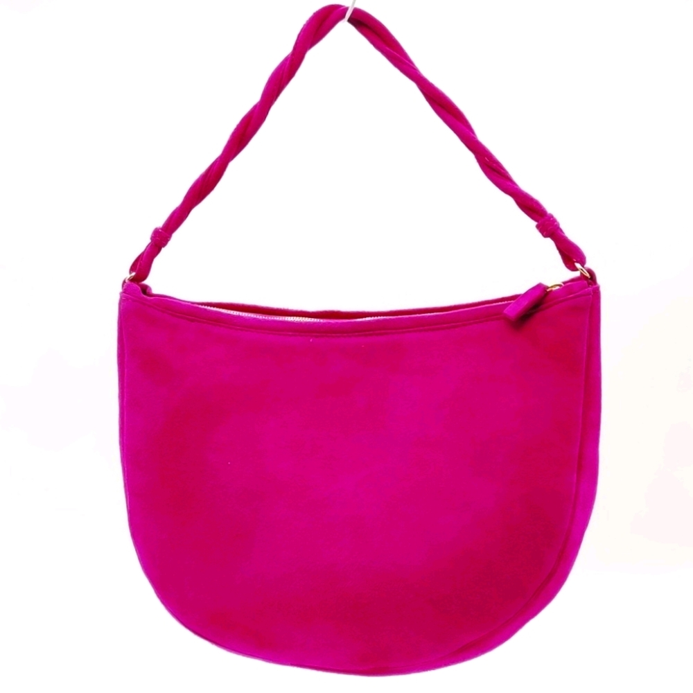 Gianni Versace Vintage Fuchsia Suede Handbag